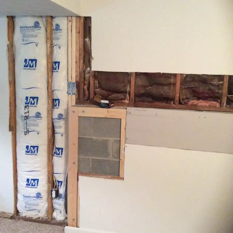 Wall insulation replacement during Contents Cleaning & Restoration in Martic